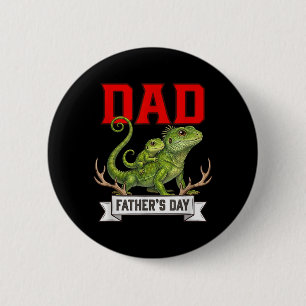 Dad Fathers Day Lizards Costume Wild Animal Lover 6 Cm Round Badge