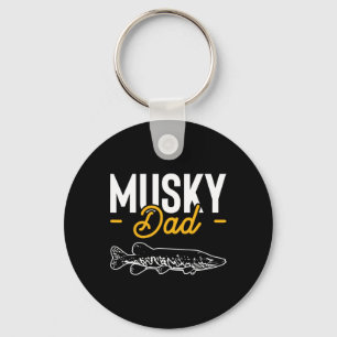 Dad Fathers Day Musky Muskellunge Pike Fish Key Ring