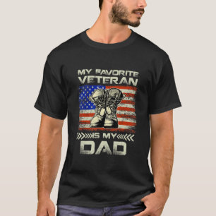 Dad Father's Day My Favorite Veteran Is My Father T-Shirt