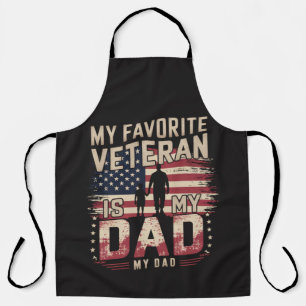 Dad Father's Day My Favourite Veteran Apron