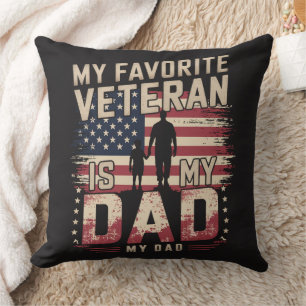 Dad Father's Day My Favourite Veteran Cushion