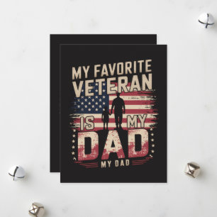 Dad Father's Day My Favourite Veteran Holiday Card
