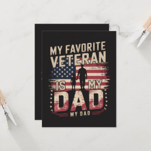Dad Father's Day My Favourite Veteran Invitation