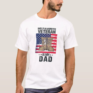 Dad Father's Day My Favourite Veteran Is My Father T-Shirt