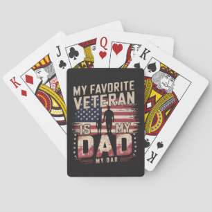 Dad Father's Day My Favourite Veteran Playing Cards