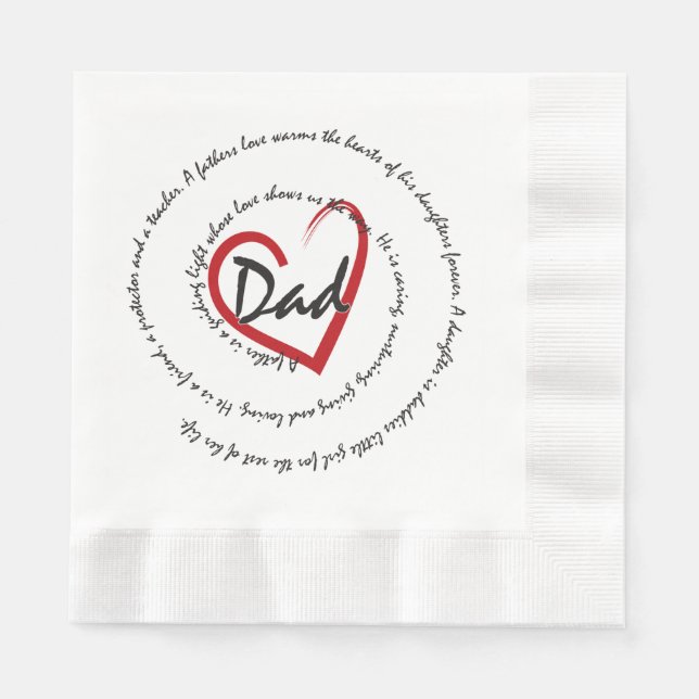 Dad - Fathers Day Napkin (Front)