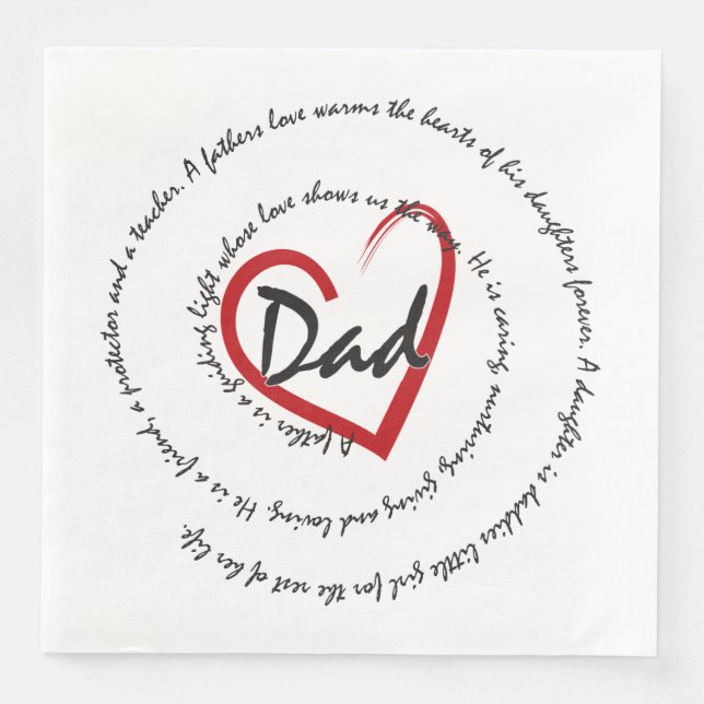 Dad - Fathers Day Napkin (Front)