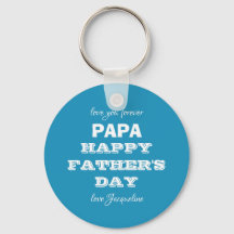Dad Father's Day Papa Daddy Personalised Keychain
