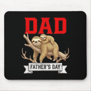Dad Fathers Day Sloths Costume Wild Animal Lover Mouse Pad