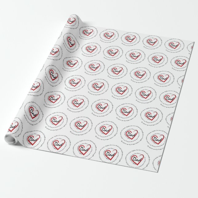 Dad - Fathers Day Wrapping Paper (Unrolled)