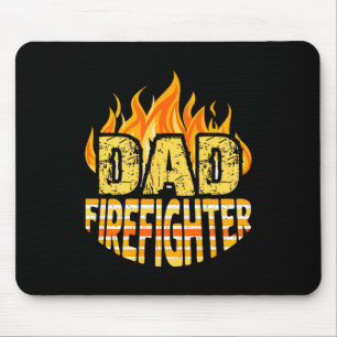 Dad Firefighter Fireman Gift Proud Firefighter Quo Mouse Pad