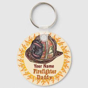 Dad firefighter keychains