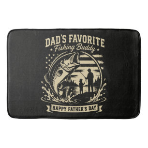 Dad Fishing Buddy Bath Mat