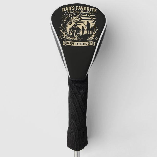 Dad Fishing Buddy Golf Head Cover (Front)