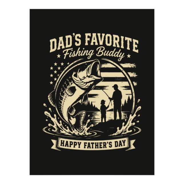 Dad Fishing Buddy Photo Print (Front)