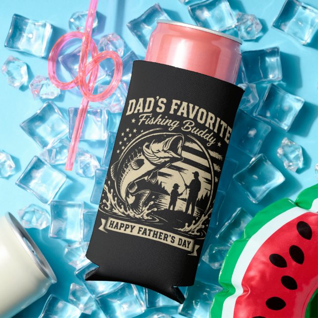 Dad Fishing Buddy Seltzer Can Cooler (In Situ Summer)