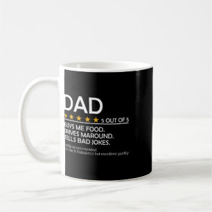 Dad Five Star Review Dad 5 Star Review Fathers Day Coffee Mug