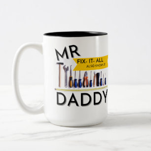Dad fix them all Two-Tone coffee mug
