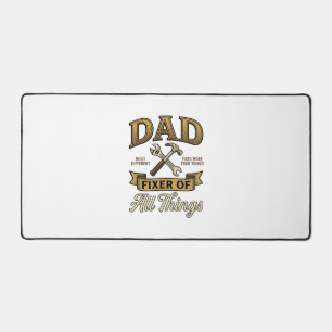 Dad Fixer of All Things Vintage Engraving Shirt_1 Desk Mat