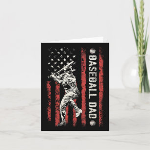 Dad Flag Gifts Dad Men Baseball Fathers Day Card