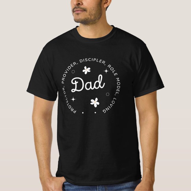 Dad floral circular typography T-Shirt (Front)