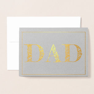 DAD foiled Father's Day greeting card