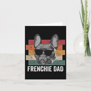 Dad French Bulldog Retro Apparel For Men Kids Card