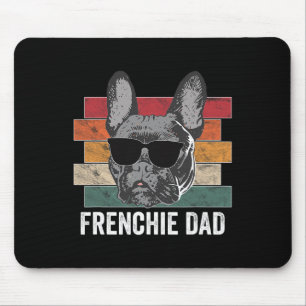 Dad French Bulldog Retro Apparel For Men Kids  Mouse Pad