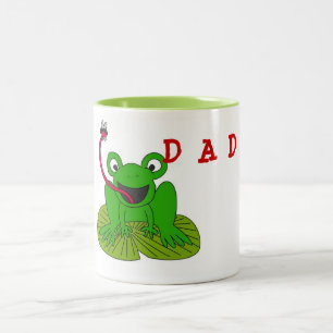 Dad Frog On Lillyput Two-Tone Coffee Mug