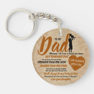 Dad from Daughter Father Day Gift Key Ring