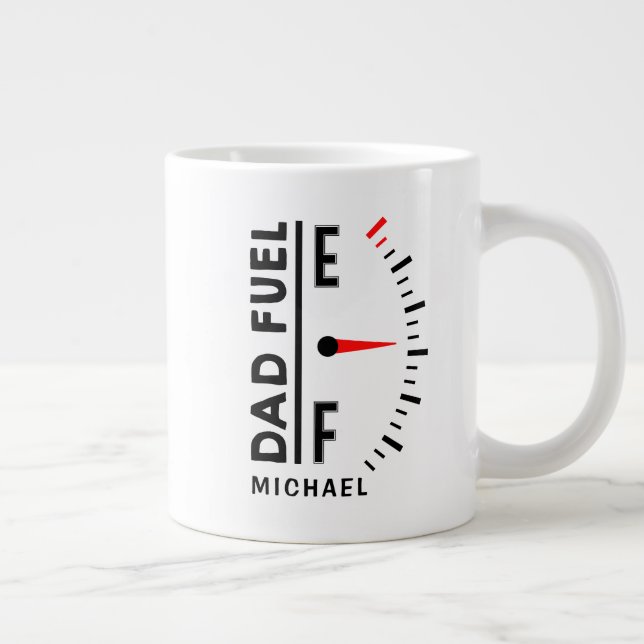 Dad Fuel Funny Father's Day Birthday Personalised Large Coffee Mug (Right)