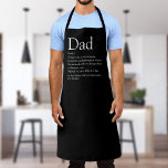 Dad Fun Definition Quote Saying Apron<br><div class="desc">Personalise for your special dad, daddy or father to create a unique gift for Father's day, birthdays, Christmas or any day you want to show how much he means to you. A perfect way to show him how amazing he is every day. You can even customise the background to their...</div>