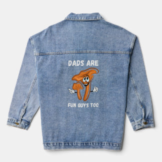 Dad Fun Guy Fathers Day Dad Jokes Denim Jacket