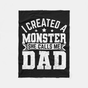 Dad Funny Fathers Day from Daughter Husband Daddy Fleece Blanket