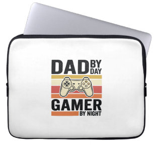 Dad Gamer Vintage Controller T-Shirt Design_1 Laptop Sleeve