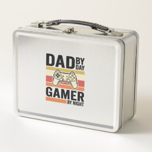 Dad Gamer Vintage Controller T-Shirt Design_1 Metal Lunch Box