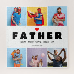Dad gift 6 Photo Collage Father's day Gift Jigsaw Puzzle