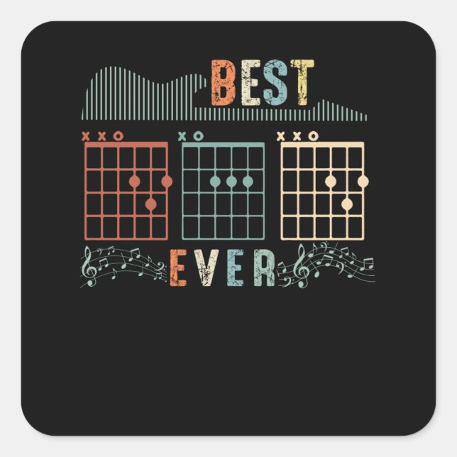 Dad Gift | Best Dad Ever Gift Idea Square Sticker (Front)
