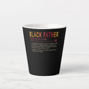 Dad Gift   Definition Dad Black Father Gift Latte Mug