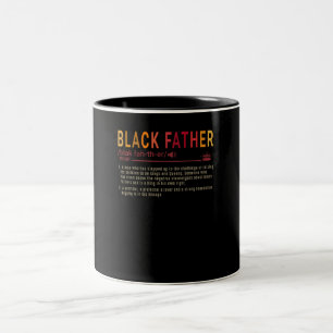 Dad Gift   Definition Dad Black Father Gift Two-Tone Coffee Mug