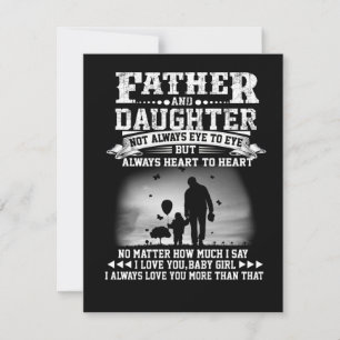 Dad Gift Father And Daughter Eye Together Heart Thank You Card