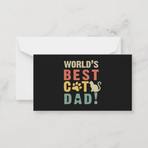 Dad Gift World's. Best. Cat. Dad ! Card