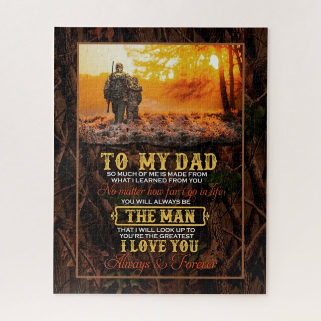 Dad Gifts | Letter To My Dad The Man I Love You Jigsaw Puzzle (Vertical)