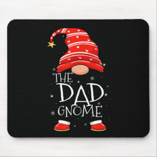 Dad Gnome Buffalo Plaid Matching Family Christmas Mouse Pad