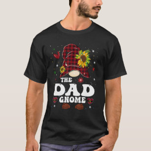Dad Gnome Buffalo Plaid Matching Family Christmas T-Shirt