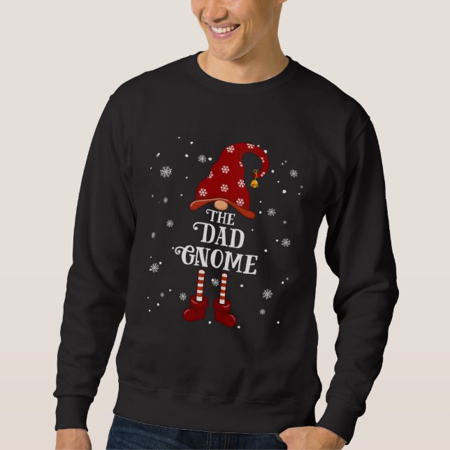 Dad Gnome Family Matching Group Christmas Sweatshirt (Front)