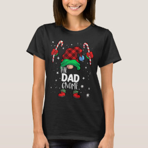 Dad Gnome Red Buffalo Plaid Matching Family Christ T-Shirt