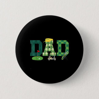Dad Golf 1st Birthday 6 Cm Round Badge