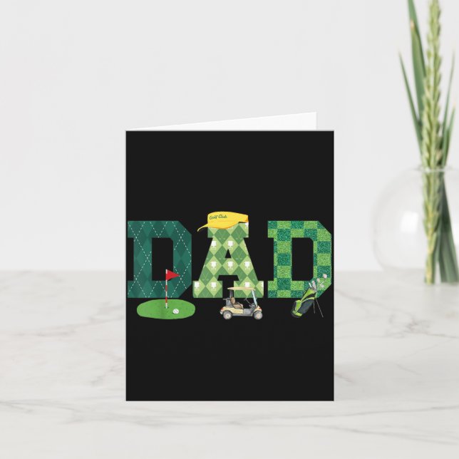 Dad Golf 1st Birthday Card (Front)