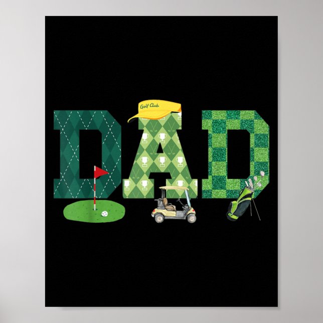 Dad Golf 1st Birthday Poster (Front)